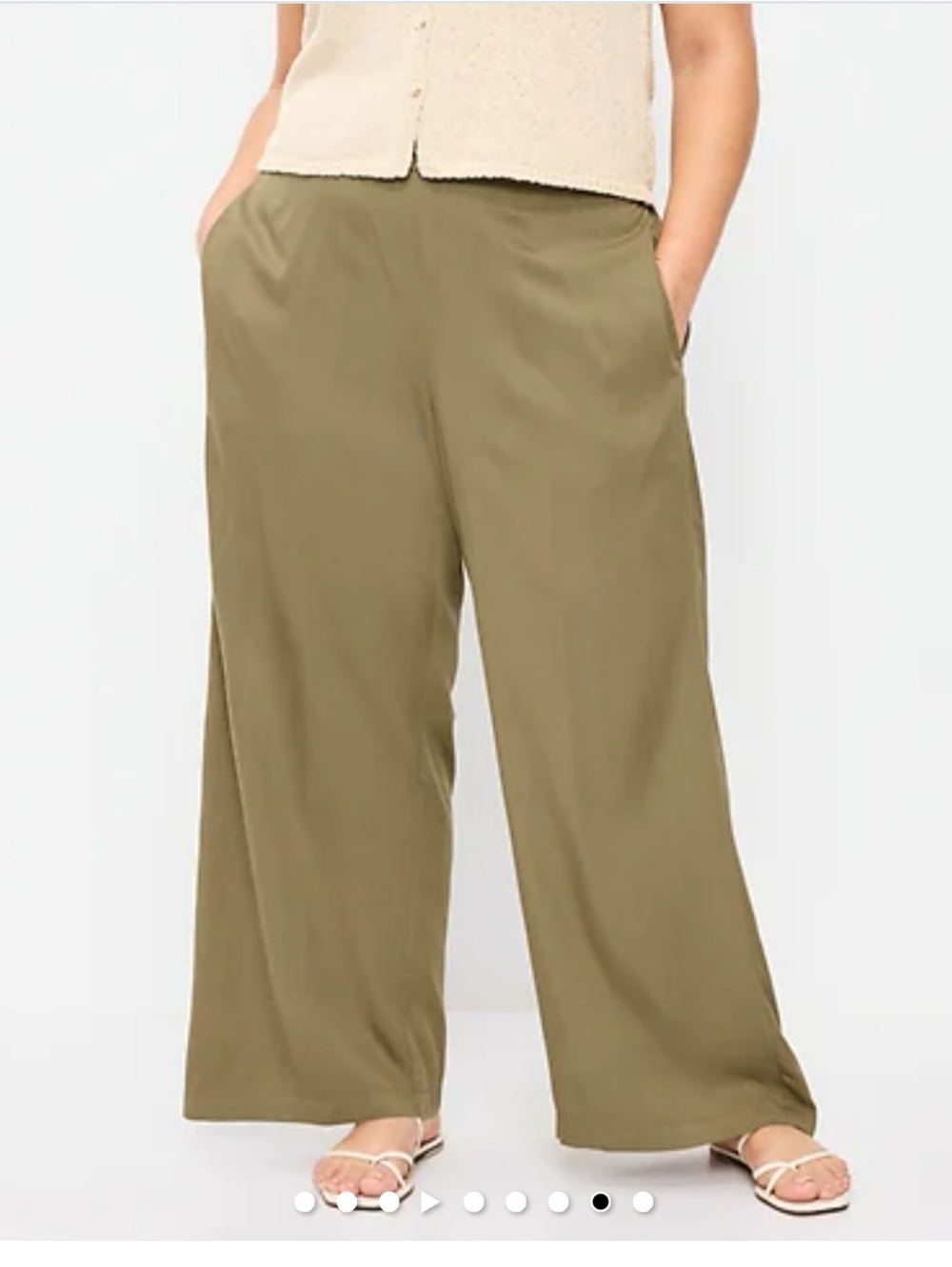 Old Navy Black and Cream Playa Wide Leg Pants - Picture 4 of 4